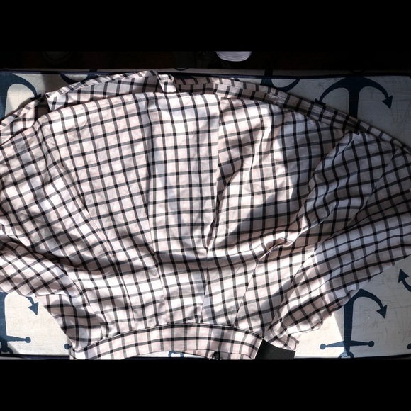 Pink and black plaid twill skater skirt - Picture 7 of 8